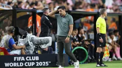 MIAMI GARDENS, FLORIDA - JUNE 23: Abel Ferreira, Head Coach of Palmeiras, reacts during the FIFA Club World Cup 2025 group A match between Internacional CF Miami and SE Palmeiras at Hard Rock Stadium on June 23, 2025 in Miami Gardens, Florida. (Photo by Megan Briggs/Getty Images)