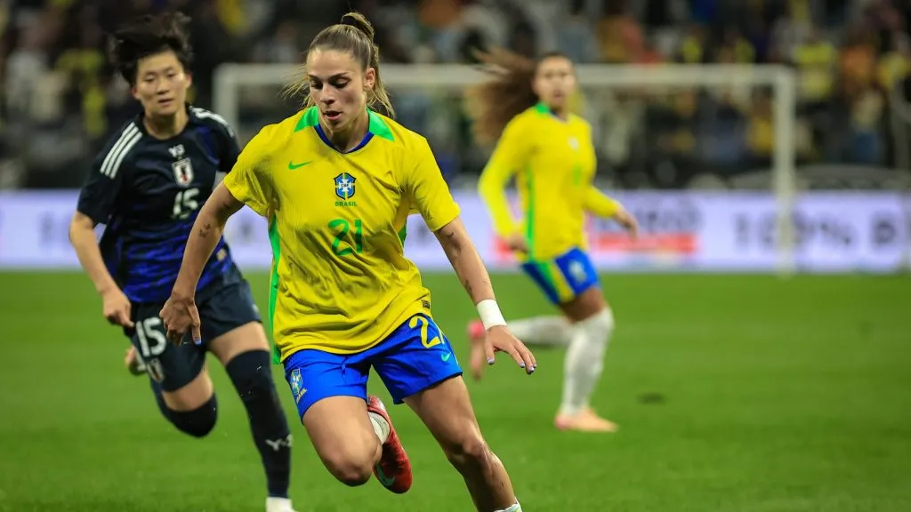 SP – SAO PAULO – 30/05/2025 – AMISTOSO FEMININO, BRASIL X JAPAO – Gio jogadora do Brasil durante partida contra o Japao no estadio Arena Corinthians pelo campeonato Amistoso. Foto: Fabio Giannelli/AGIF