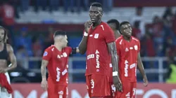 SANTIAGO DE CALI, COLOMBIA - APRIL 8: Brayan Medina of América de Cali react after a Copa CONMEBOL Sudamericana Group C match between America de Cali and Corinthians at Estadio Olimpico Pascual Guerrero on April 8, 2025 in Santiago de Cali, Colombia. (Photo by Gabriel Aponte/Getty Images)