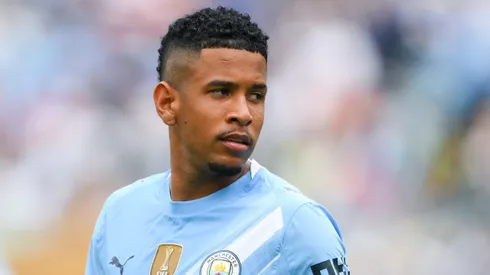 PHILADELPHIA, PENNSYLVANIA - JUNE 18: Savinho of Manchester City looks on during the FIFA Club World Cup 2025 group G match between Manchester City FC and Wydad AC at Lincoln Financial Field on June 18, 2025 in Philadelphia, Pennsylvania. (Photo by David Ramos/Getty Images)