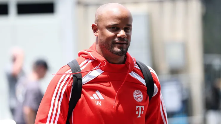 CHARLOTTE, NORTH CAROLINA - JUNE 24: Vincent Kompany, Head Coach of FC Bayern Munchen, arrives at the stadium prior to the FIFA Club World Cup 2025 group C match between SL Benfica and FC Bayern München at Bank of America Stadium on June 24, 2025 in Charlotte, North Carolina. (Photo by Kevin C. Cox/Getty Images)