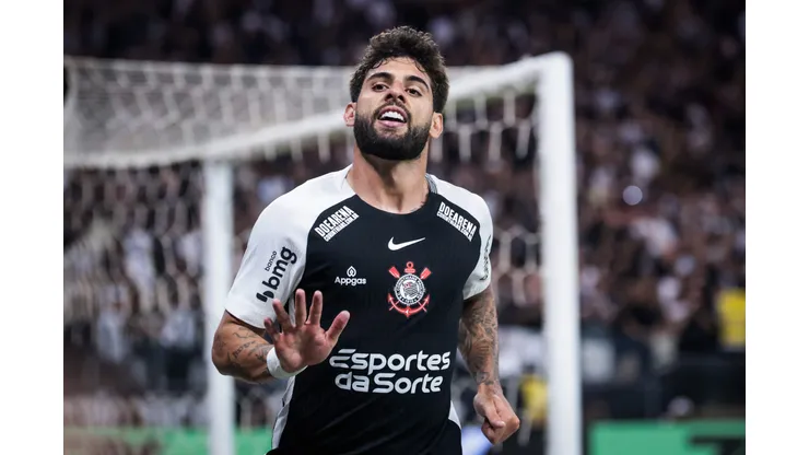 SP - SAO PAULO - 18/05/2025 - BRASILEIRO A 2025, CORINTHIANS X SANTOS - Yuri Alberto jogador do Corinthians comemora seu gol durante partida contra o Santos no estadio Arena Corinthians pelo campeonato Brasileiro A 2025. Foto: Marcello Zambrana/AGIF