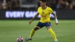 LOS ANGELES, CALIFORNIA - MAY 31: Brian Rodriguez #7 of Club America runs with the ball during the FIFA Club World Cup 2025 Play-In match between Los Angeles Football Club and Club America at BMO Stadium on May 31, 2025 in Los Angeles, California. (Photo by Jessie Alcheh/Getty Images)
