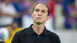 Felipe luis técnico do Flamengo durante partida contra o Fortaleza no estadio Arena Castelao pelo campeonato Brasileiro A 2024. Foto: Baggio Rodrigues/AGIF