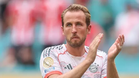 Harry Kane em partida contra o Flamengo. Photo by Michael Reaves/Getty Images