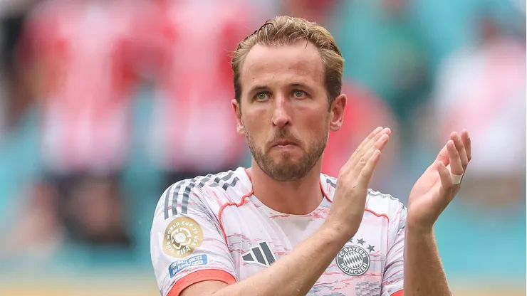 Harry Kane em partida contra o Flamengo. Photo by Michael Reaves/Getty Images