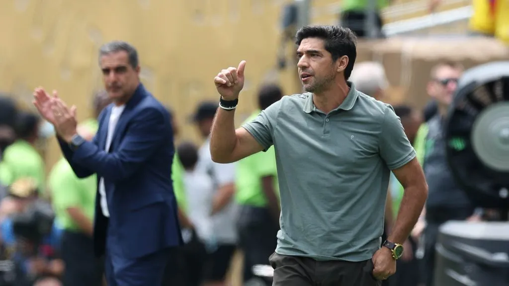Abel Ferreira durante partida. Foto: Cesar Greco/SEP