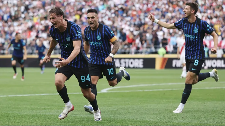 Jogadores da Inter de Milão comemorando gol pelo Mundial de Clubes. (Photo by Buda Mendes/Getty Images)