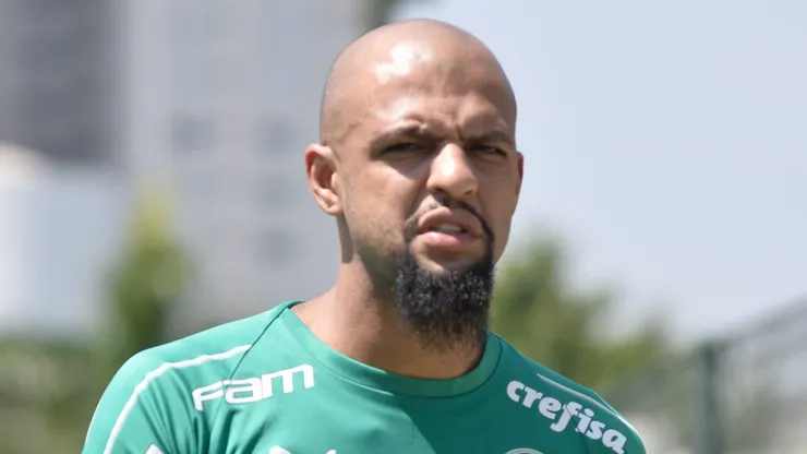 Felipe Melo durante treino em 2019.