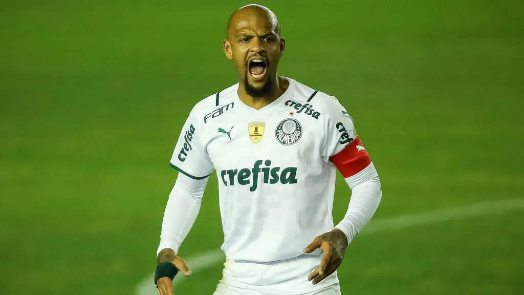 Felipe Melo jogando pelo Palmeiras. Foto: Pedro H. Tesch/AGIF