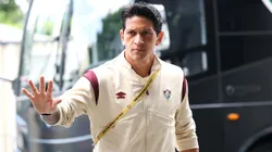 CHARLOTTE, NORTH CAROLINA - JUNE 30: German Cano #14 of Fluminense FC arrives at the stadium prior to the FIFA Club World Cup 2025 round of 16 match between FC Internazionale Milano and Fluminense FC at Bank of America Stadium on June 30, 2025 in Charlotte, North Carolina. (Photo by Buda Mendes/Getty Images)