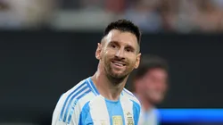 Messi em ação pela seleção da Argentina. (Photo by Elsa/Getty Images)
