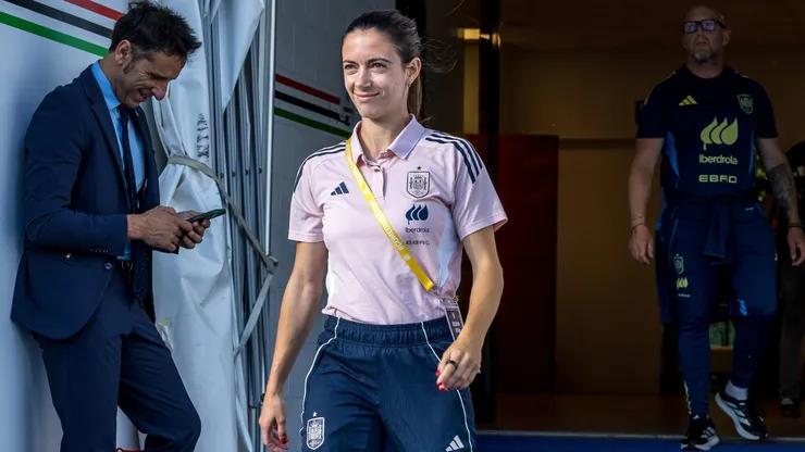 LEUVEN, BELGIUM - MAY 30: Aitana Bonmati from Spain steps onto the pitch prior to the UEFA Women's Nations League 2024/25 Grp A3 MD5 match between Belgium and Spain at Stadium Den Dreef on May 30, 2025 in Leuven, Belgium. (Photo by Omar Havana/Getty Images)
