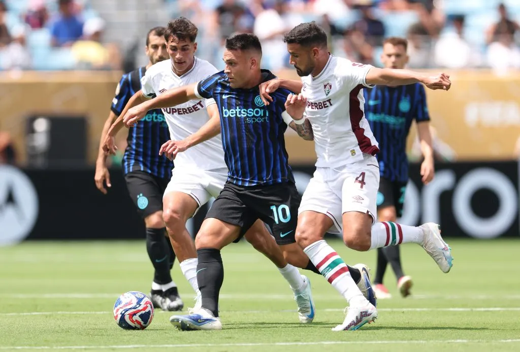 Lautaro foi um dos principais jogadores da Inter contra o Fluminense. Foto: Michael Reaves/Getty Images.