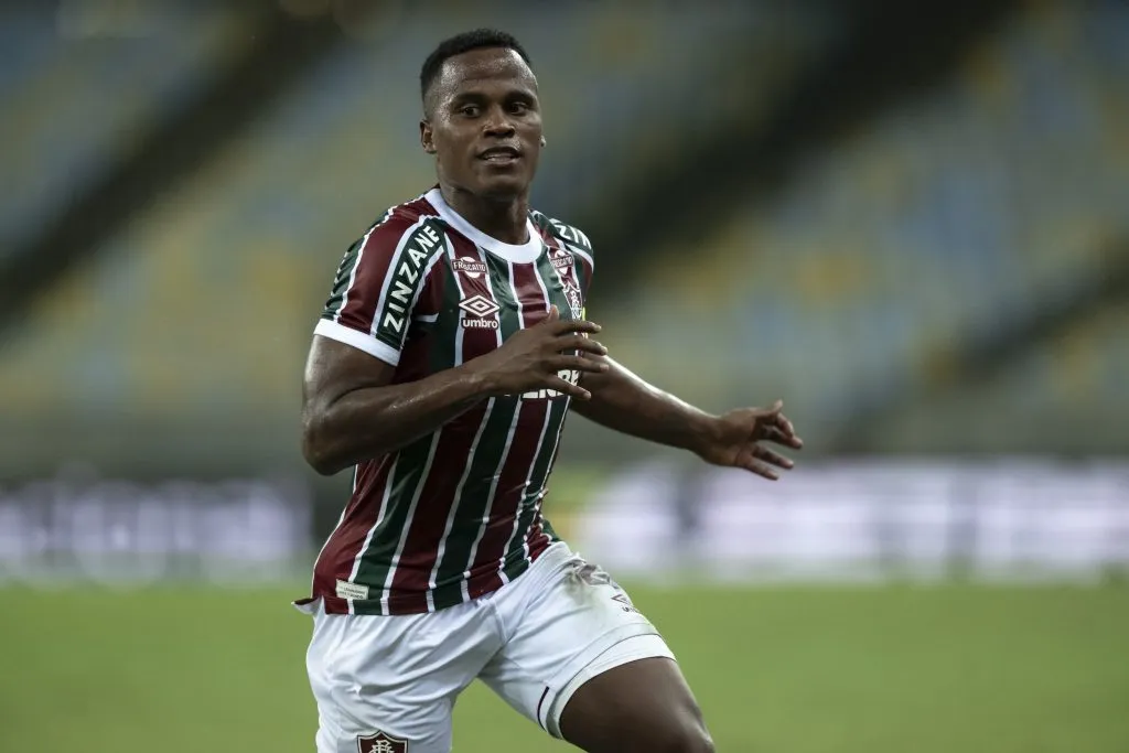 Jhon Arias, jogador do Fluminense foi um destaques da partida contra a Inter de Milão.  Foto: Jorge Rodrigues/AGIF