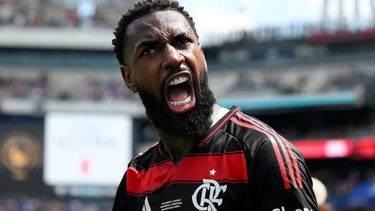 Gerson comemorando durante partida entre Flamengo e Chelsea, pelo Mundial de Clubes. Foto: David Ramos