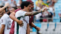 German Cano comemora gol marcado diante da Inter de Milão. Foto: Associated Press / Alamy Stock Photo