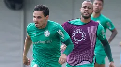 Raphael Veiga e Mayke foram acionados por Abel em treino do Palmeiras nesta 3ª