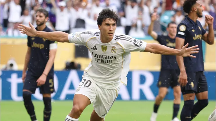Gonzalo García jogador do Real Madrid comemora gol diante da Juventus - (Photo by Megan Briggs/Getty Images)
