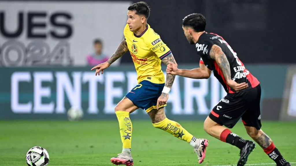Brian Rodríguez, em partida do América-MEX