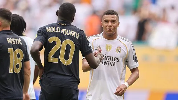 Mbappé após a classificação do Real Madrid. Foto: Michael Reaves/Getty Images