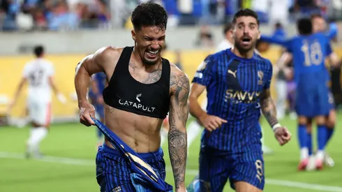 Marcos Leonardo comemora gol heroico do Al-Hilal sobre o Manchester City - Foto: Julio Aguilar - FIFAFIFA via Getty Images