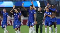 Jogadores do Chelsea comemoram a classificação no Mundial. Foto: Divulgação/Chelsea