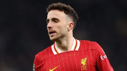 Diogo Jota com a camisa do Liverpool. Foto: Julian Finney/Getty Images
