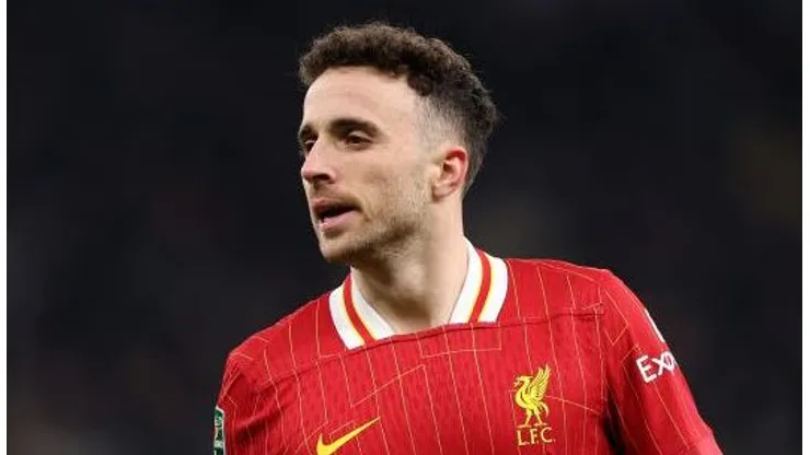 Diogo Jota com a camisa do Liverpool. Foto: Julian Finney/Getty Images