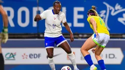 Kadidiatou Diani pela França em partida diante do Brasil. Foto: Sipa US / Alamy Stock Photo