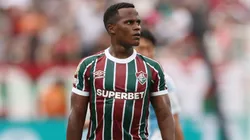EAST RUTHERFORD, NEW JERSEY - JUNE 21: Jhon Arias #21 of Fluminense FC looks on during the FIFA Club World Cup 2025 group F match between Fluminense FC and Ulsan HD FC at MetLife Stadium on June 21, 2025 in East Rutherford, New Jersey. (Photo by Francois Nel/Getty Images)