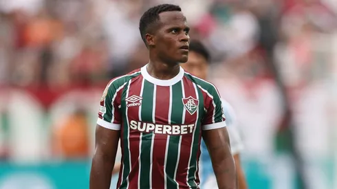 EAST RUTHERFORD, NEW JERSEY - JUNE 21: Jhon Arias #21 of Fluminense FC looks on during the FIFA Club World Cup 2025 group F match between Fluminense FC and Ulsan HD FC at MetLife Stadium on June 21, 2025 in East Rutherford, New Jersey. (Photo by Francois Nel/Getty Images)