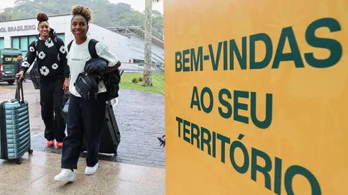 Luany e Tarciane se apresentaram a Granja Comary na manhã desta quinta-feira. Foto: Lívia Villas Boas/CBF