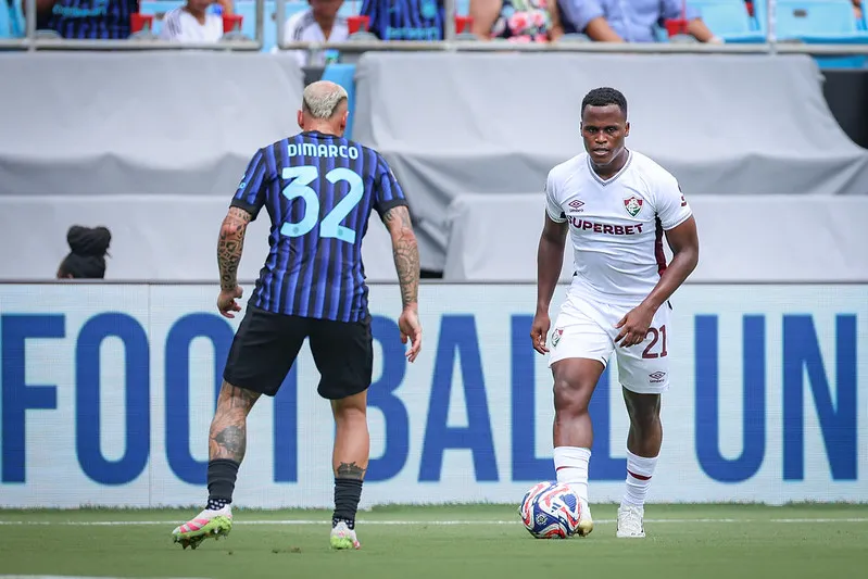 Arias durante a partida do Fluminense contra a Inter de Milão. Foto: Marcelo Gonçalves/Fluminense FC