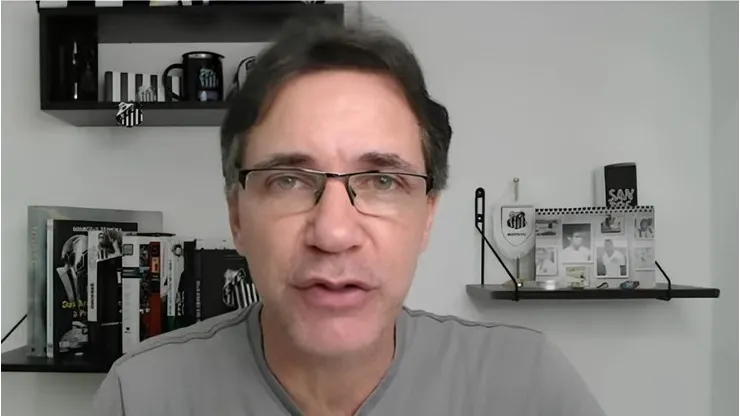 Vagner Frederico, jornalista e setorista do Santos. Imagem: Reprodução/YoTube