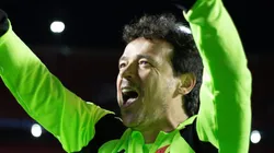 Diniz durante o triunfo contra o SPFC.