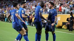 ORLANDO, FLORIDA - JUNE 30: Kalidou Koulibaly #3 of Al Hilal celebrates scoring his team's third goal with Ruben Neves #8 during the FIFA Club World Cup 2025 round of 16 match between Manchester City and Al-Hilal at Camping World Stadium on June 30, 2025 in Orlando, Florida. (Photo by Francois Nel/Getty Images)