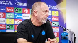 RS - PORTO ALEGRE - 29/05/2025 - COPA SUL-AMERICANA 2025, GREMIO X SPORTIVO LUQUENO - Mano Menezes tecnico do Gremio durante coletiva apos vitoria contra o Sportivo Luqueno no estadio Arena do Gremio pelo campeonato Copa Sul-americana 2025. Foto: Maxi Franzoi/AGIF