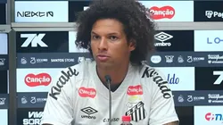 Willian Arão apresentado pelo Peixe. Foto: Reprodução Santos TV