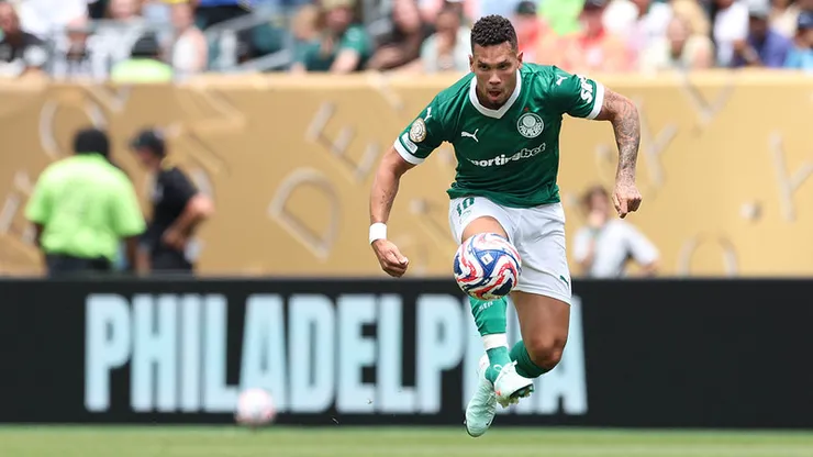 Paulinho marcou o gol da classificação às quartas de final. Foto: Cesar Greco/Palmeiras