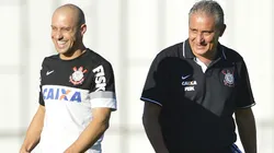 Alessandro e Tite durante os tempos de Corinthians Foto: Mauro Horita/AGIF