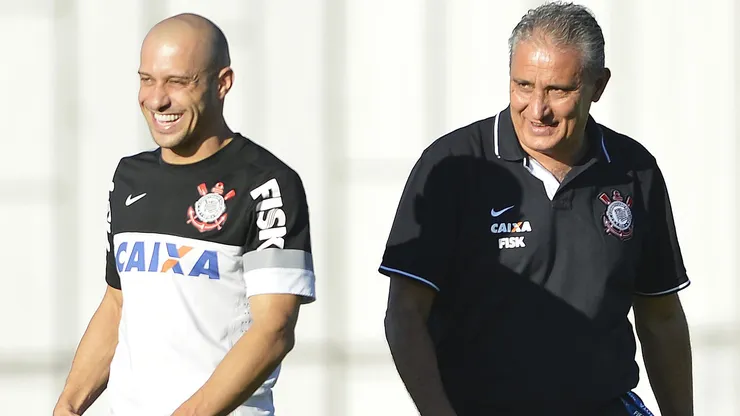 Alessandro e Tite durante os tempos de Corinthians Foto: Mauro Horita/AGIF