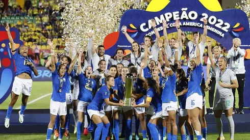 Brasil conquistando a Copa América Feminina. Foto: EFE