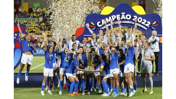 Brasil conquistando a Copa América Feminina. Foto: EFE