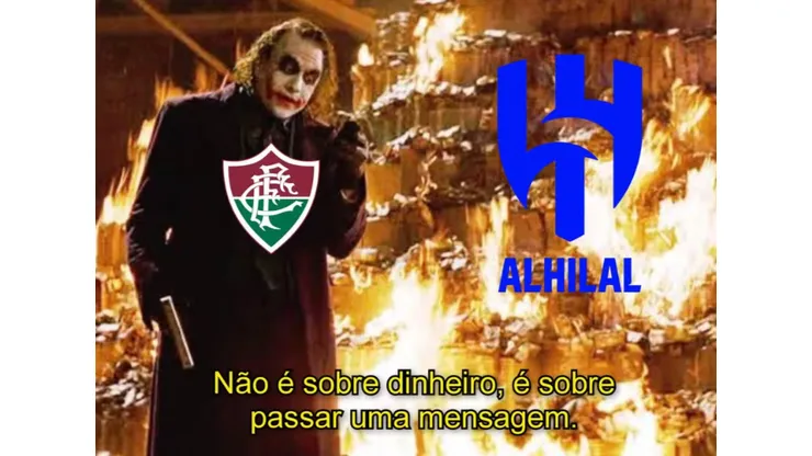 Meme Fluminense x Al-Hilal — Foto: Reprodução