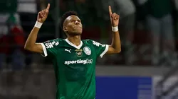 Estevão marca pelo Palmeiras contra o Chelsea. Foto: Getty Images