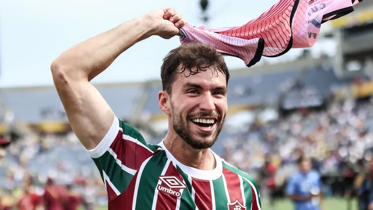 Martinelli comemora classificação do Fluminense à semifinal do Mundial. Foto: Lucas Merçon/Fluminense.