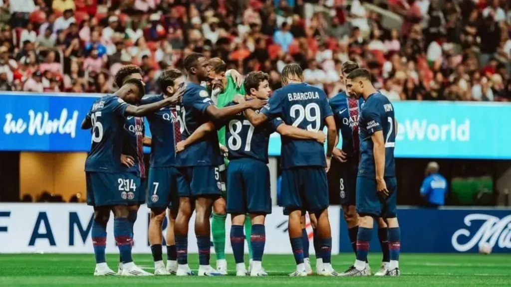 Time do Paris Saint-Germain durante o Super Mundial – Foto: Reprodução/PSG