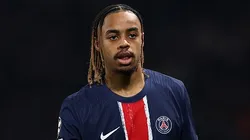 Barcola durante partida contra o Liverpool, pelas oitavas de final da UEFA Champions League. Foto: Julian Finney