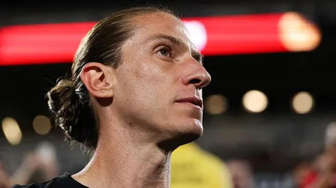 Filipe Luís durante partida entre Los Angeles FC e Flamengo, pelo Mundial de Clubes. Foto: Dan Mullan